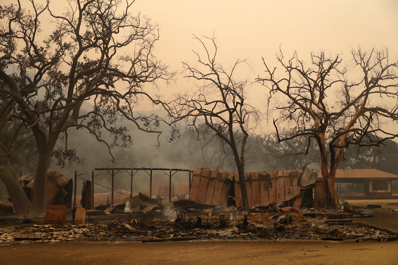 Paramount Ranch in Southern California after being destroyed by wildfire on November 9, 2018